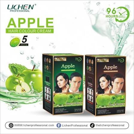 Lichen Apple Hair Colour Cream 1000ml (Cream + Developer)